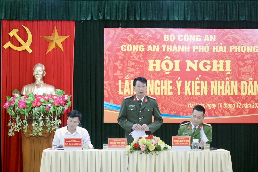 Lãnh đạo Công an thành phố lắng nghe ý kiến Nhân dân tại phường Hải Sơn